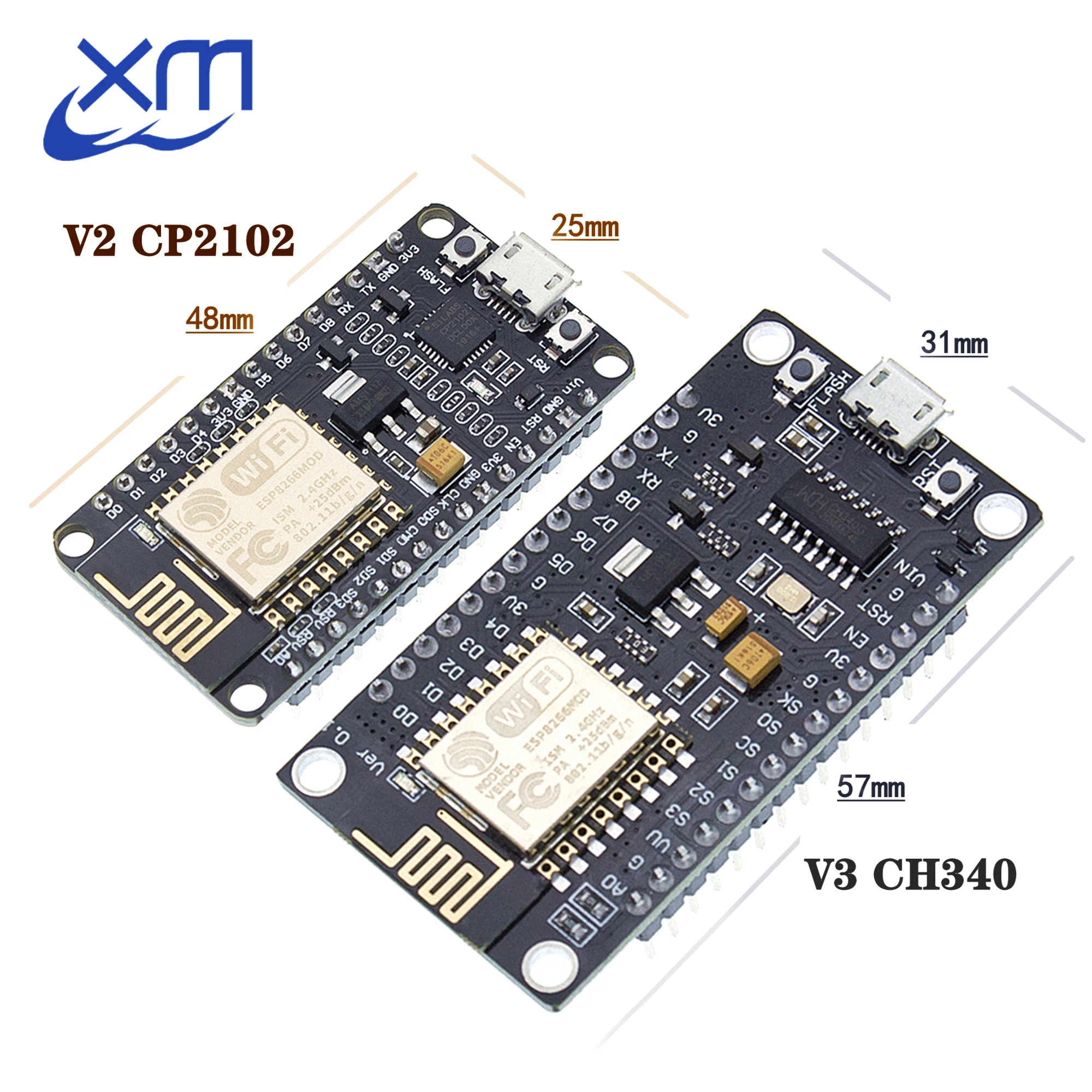 Wireless module NodeMcu v3 v2 ESP32 D1MINI Lua WIFI development board ESP8266 with pcb Antenna and usb port ESP 12E CH340 CP2102|nodemcu v3|lua wifiwireless module - AliExpress