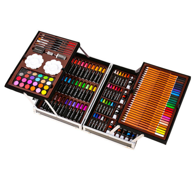 145Pieces Deluxe Art Box Set Colored Pencil Watercolor Marker Drawing