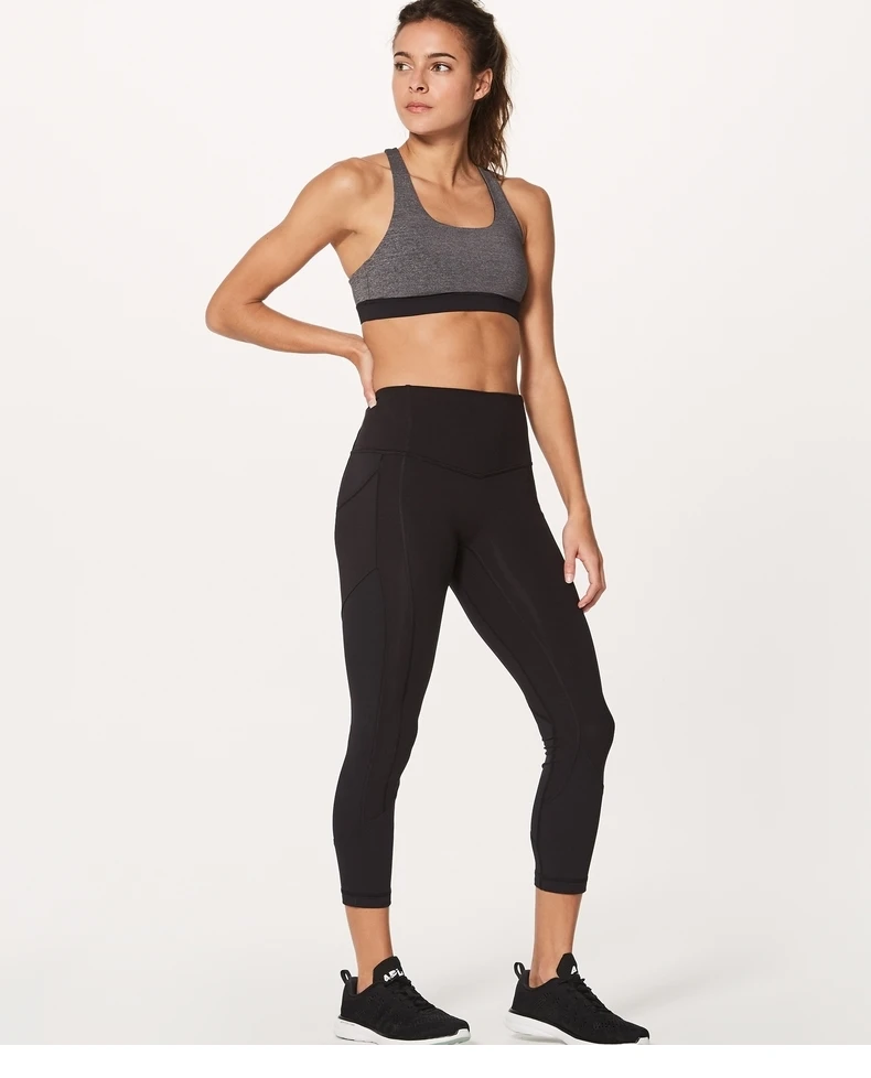 Lululemon- Pocket Solid Sport Pants High Waist Sport Leggings Fitness Women Leggings Training Running Sportswear