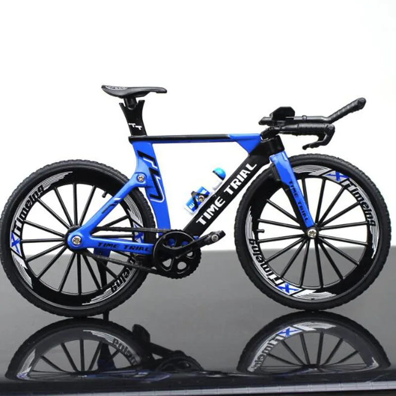 1:10 Scale Metal Diecast Bicycle Mountain Bike Model Toys Curved Racing Cycle Cross Bike Replica Collection for Children's Gift