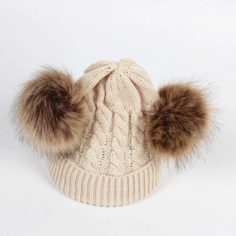 Вязаная Детская шапка для девочек и мальчиков; теплые зимние аксессуары для малышей; комплект из 2 предметов: шапочка+ шарф - Цвет: D2