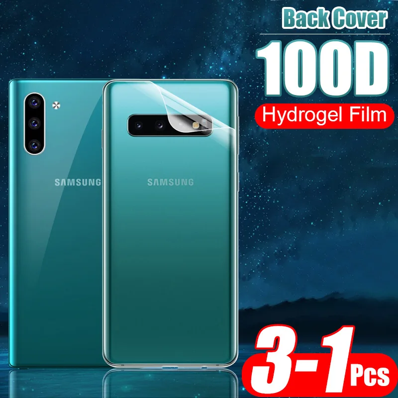 1-3 шт 100D задняя крышка мягкая Гидрогелевая пленка для samsung Galaxy Note 10 9 8 Pro S8 S9 S10 PLus S10E задняя защитная пленка не стекло