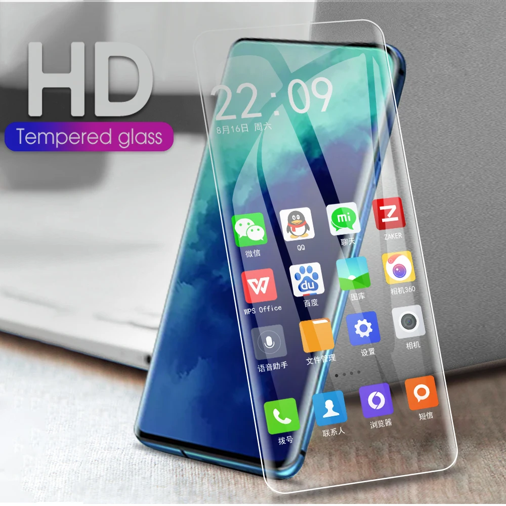 

Casptm 3D Curved Edge Tempered Glass For Oneplus 7T Pro Full Screen Protector Glass For Oneplus 7T Pro Phone Protective Film