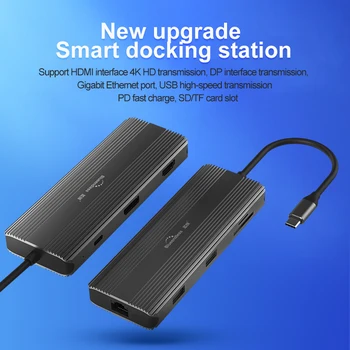

Blueendless USB Hub 3.0 Multi HDMI DP RJ45 Carder Reader USB Splitter for MacBook Pro Computer Accessories Type C USB C Dock