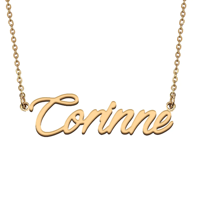Corinne Custom Name Necklace Customized Pendant Choker Personalized Jewelry Gift for Women Girls Friend Christmas Present