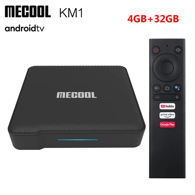 $66.5 2020 Mecool KM1 ATV Google Certified Android 9.0 TV Box Amlogic S905X3 Smart Androidtv 4K HD media player 2.4G 5G wifi tvbox