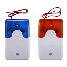 Mini sirène d'avertissement stroboscopique filaire, 12V Dc, 115db B, système d'alarme de sécurité domestique, Durable, avec lumière clignotante