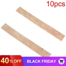 10 шт. натуральный bB кларнет шеи пробковый Лист Деревянный ветер Музыкальные инструменты Запчасти Аксессуары 81x11x2 мм