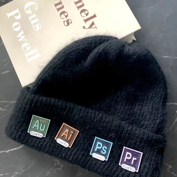 

Brooch Creative Pins Office Software AI PS Pr AU Brooch Professional Style Personality Jewelry Friend Gift Boutique