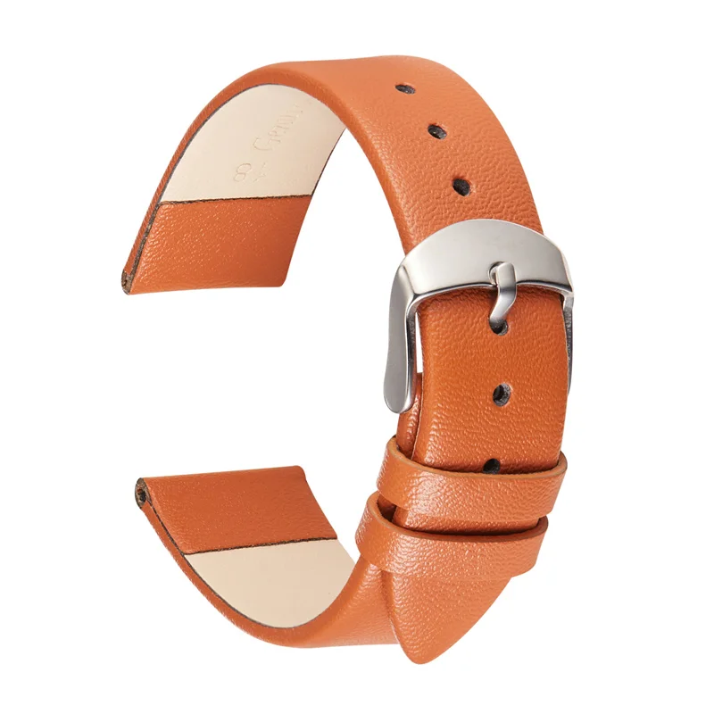 Elegant Women's Soft Calfskin Leather Watch Strap - Thin Fashion Bracelet Wristband