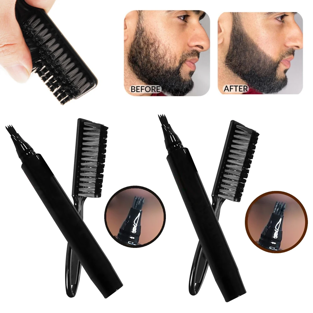 Beard Filling Pen Kit Salon Hair Engraving Styling Eyebrow Tool | Красота и здоровье