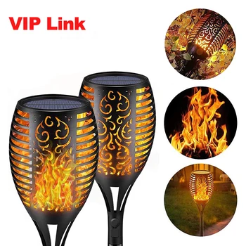 

VIP 12LED 33LED Solar Flame Torch Light Flickering Waterproof Garden Decor Landscape Lawn Lamp Path Lighting Torch Outdoor Light