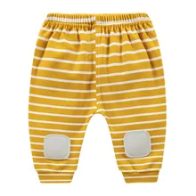 От 0 до 3 лет длинные штаны для маленьких мальчиков и девочек на осень и зиму милые леггинсы в полоску длинные Хлопковые Штаны одежда для малышей 3, 6, 9, 12, 18 месяцев