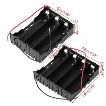 

3.7V Parallel 3x 4x 18650 Batteries Holder Box Storage Case Container With Wire Dropshipping