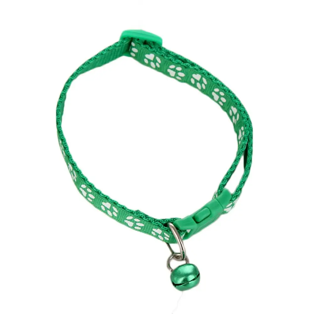 Green Cat Dog Collar With Bell Camo Camouflage Printed Neck Strap Polyester Adjustable Puppy Animal Dog Leash Safety Dog Supplies - Цвет: Green