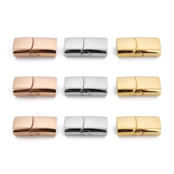 

1PC Magnetic Clasps Square Stainless Steel Gold Black Color Connector Hole 10*5mm for Bracelet Necklace Jewelry Findings