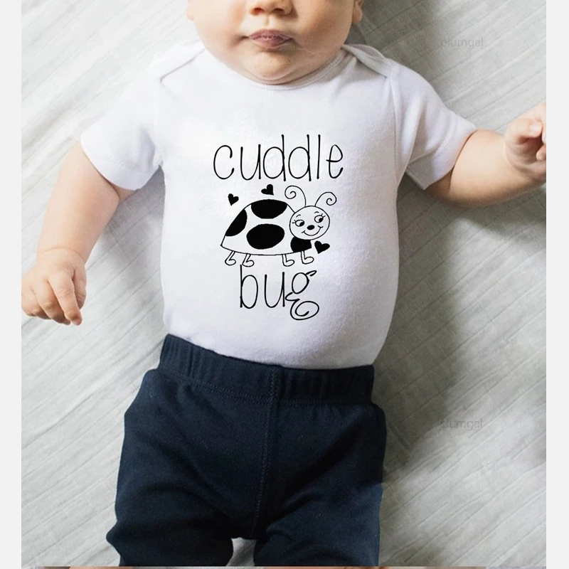 New Born Baby Clothes Winter Jumpsuit Kids Printing Cuddle Bug Girl Romper for Babies Newborns Rompers | Мать и ребенок