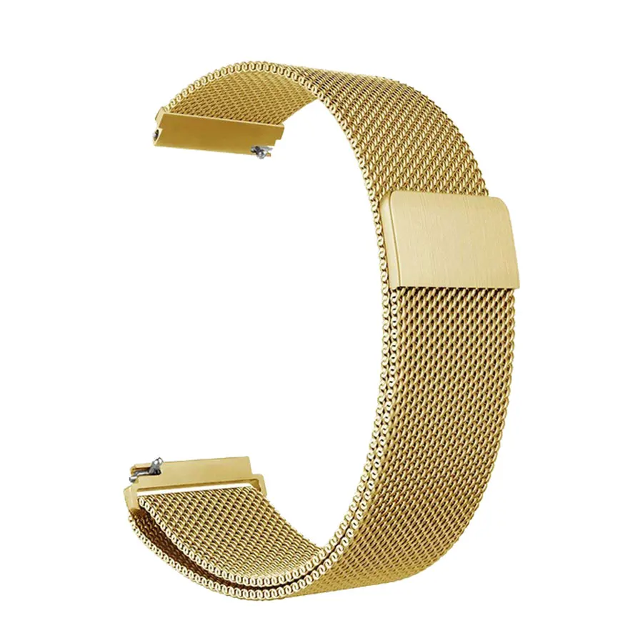 Металлический ремешок из нержавеющей стали для Fitbit Versa ремешок на запястье Миланская петля Магнитный Браслет fit bit Verse аксессуары для часов - Цвет: Золотой