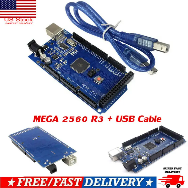 Макетная плата MEGA 2560 R3 CH340G ATMEGA 2560-16AU комплект USB-кабеля для Arduino | Электроника