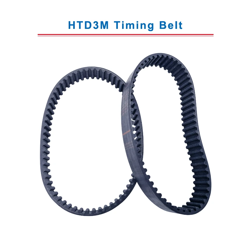 

HTD3M Timing Belt with circular teeth 3M-165/168/171/174/177/180/183/186/189/192 teeth pitch 3mm belt width 10/15 mm