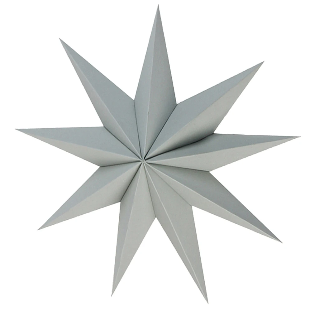 3D 9 Angles Stars Paper Star for Christmas Party Home Decoration