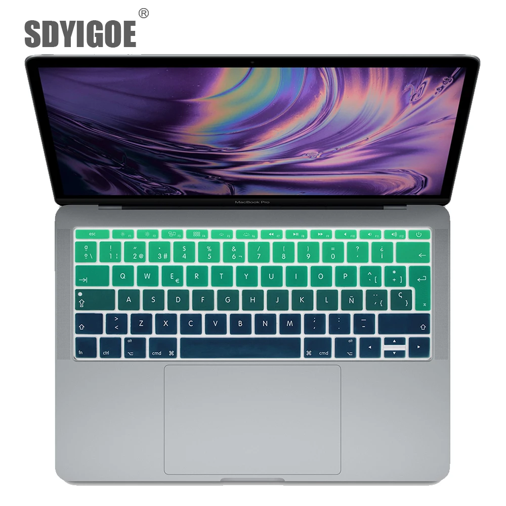 Чехол для клавиатуры español macbook 12 pro13 без сенсорной панели с европейской вилкой
