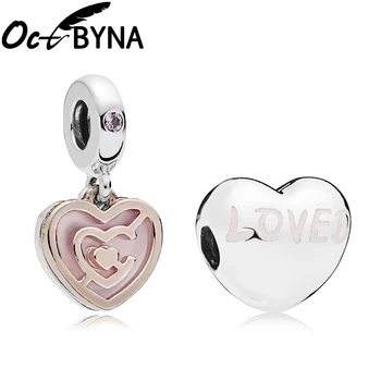 

Octbyna True love Heart Bead And Love Avenue Pendant For Original Fits Pandora Bracelets&Necklace For Girl Boy Jewelry Making
