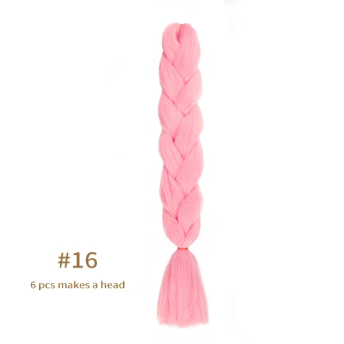 Synthetic jumb Braids Ombre Braiding Hair Extension Box Braid Hair Pink Purple Yellow Golden Colors hair 24inch kanekalons hair A16