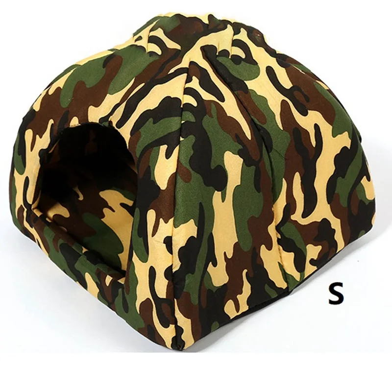 1pcs Pet Dog Cat House Comfortable Kennel Doggy Bed Foldable Fashion Cushion Basket Cute Animal Cave Pet Products - Цвет: AG  S
