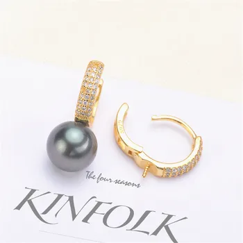 

Plated Silver Earrings Mountings Pearl Ear Wires Earrings Hook Findings Settings for DIY Stud Earrings Jewelry Making Findings