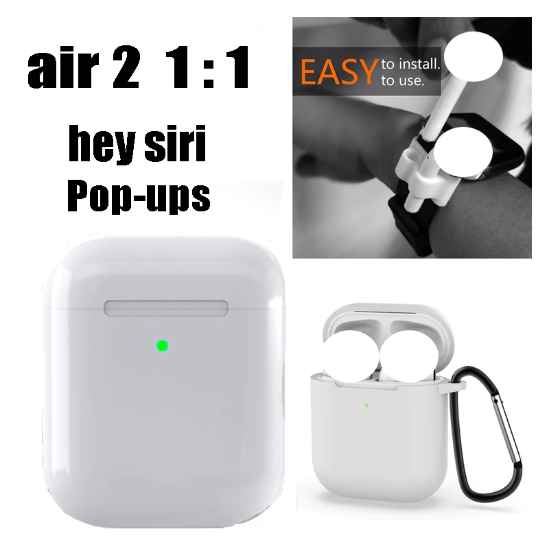 air baiS 2d baiTB Воздушный 1:1 Беспроводной Bluetooth наушники мини стерео Бас Наушники коробка для наушников pk наушники-вкладыши tws с i10 i18 i19 i20 i30 i40 i50 i60 i70 i20000 - Цвет: air baiS 2d baiTB