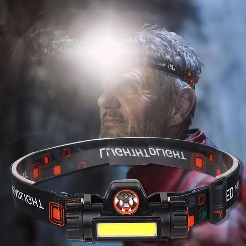 Portable Mini XPE+COB LED Headlamp Work Light Waterproof Headlight USB Charger Torch with Magnet Camping Night | Лампы и освещение