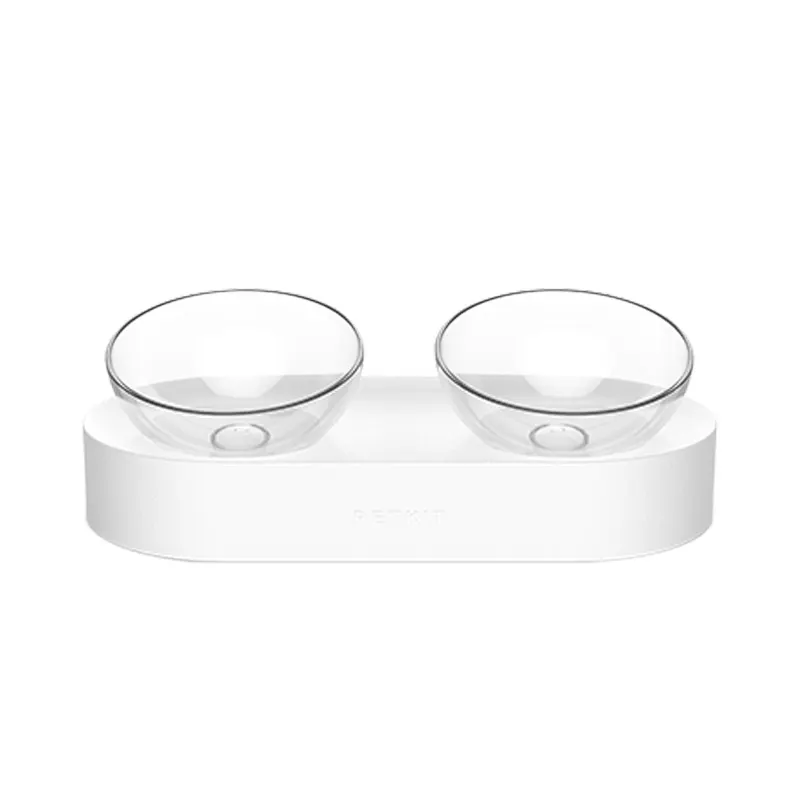 Xiaomi PETKIT миски для кормления, миски для животных, регулируемые двойные миски для кормления, миски для воды, чашки для щенков, кошек, домашних животных, миски для кошек, миски для питья - Цвет: Белый
