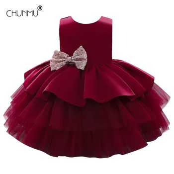 

Flower Baby Girls Dress Baptism Dresses for Girls 1st Year Birthday Lace Trailing Party Wedding Christening Baby Infant Clothing