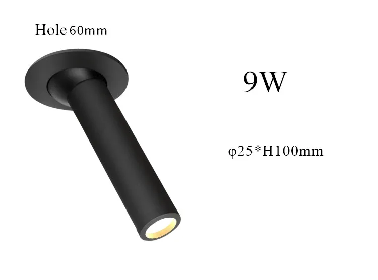 明装嵌入式LED射灯简约创意北欧客厅玄关服装店吸顶式长筒射灯-tmall_24