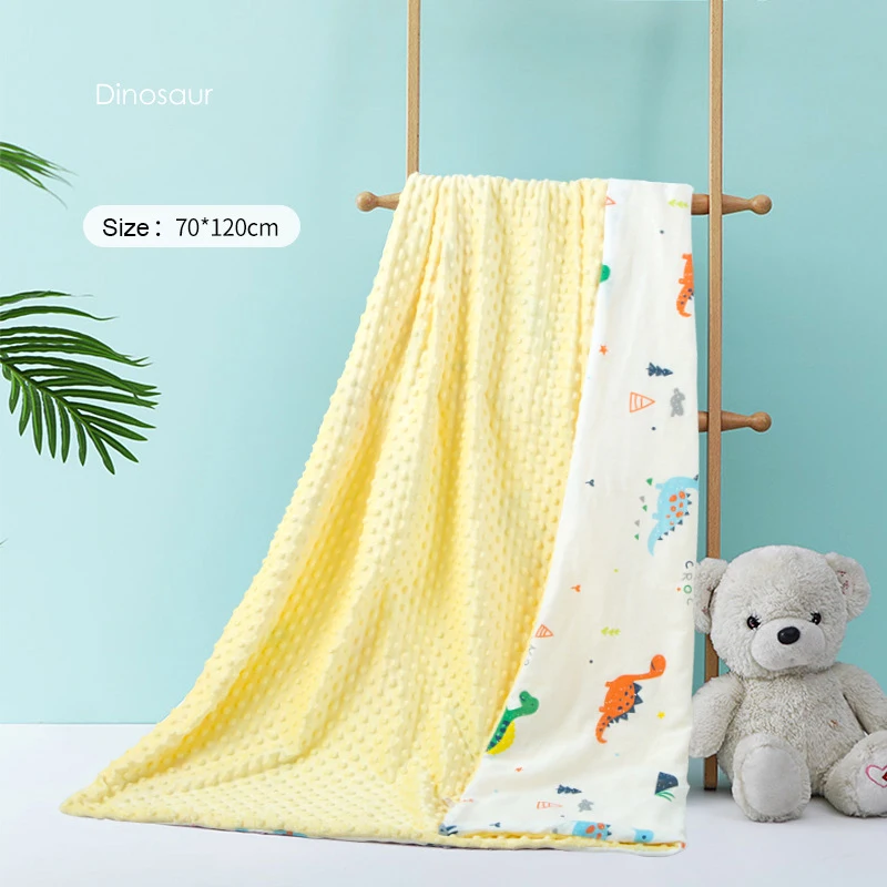 M-Dinosaur Флисовое детское одеяло для новорожденных, Пеленальное Одеяло, мягкое детское постельное белье, одеяло для кроватки - Цвет: M-Dinosaur