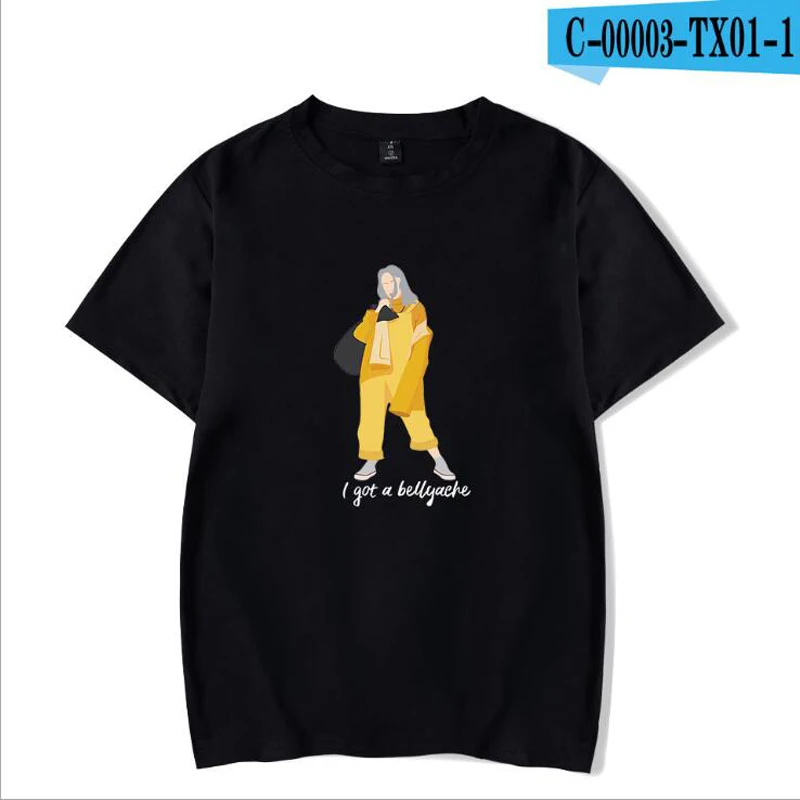 Billie Eilish футболка уличная хип-хоп Футболка Harajuku повседневная с круглым вырезом короткий рукав мужская женская футболка классная футболка Прямая поставка