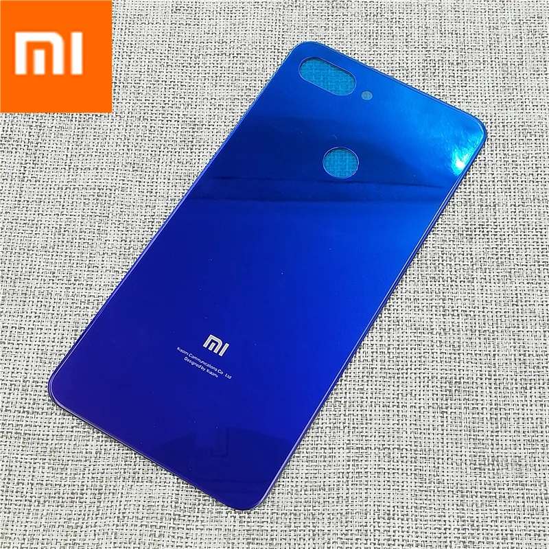 Xiaomi Mi 8 Lite стеклянный чехол задняя крышка батареи задняя дверь защитная крышка корпуса запасная часть для Xiaomi Mi 8 Lite - Цвет: Aurora-blue
