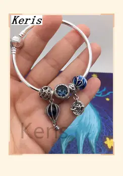 

High Quality Copy 1:1 100% Blue Cat'S Eye Balloon Beads Bracelet Preferred For Gift Free Package