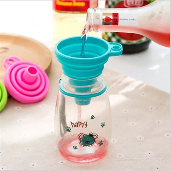 

Portable Mini Silicone Foldable Funnel Collapsible Style Liquid Oil Funnel Hopper Kitchen Cooking Tools Accessories Gadgets Hot