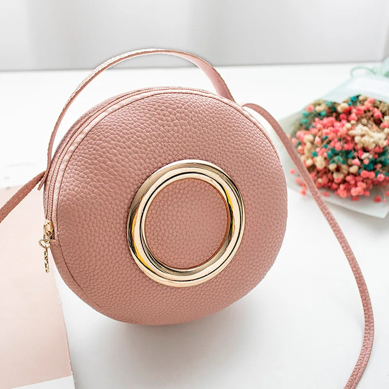 

Korean-style Metal Circle Hand Small round Bag 2019 Summer And Autumn New Products Crossbody/shoulder Bag Women's Mobile Phone B