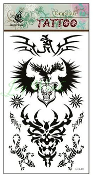 

Waterproof Temporary Tattoo Sticker on body sun totem skull hawk devil tattoo for men tatto stickers flash tatoo fake tattoos