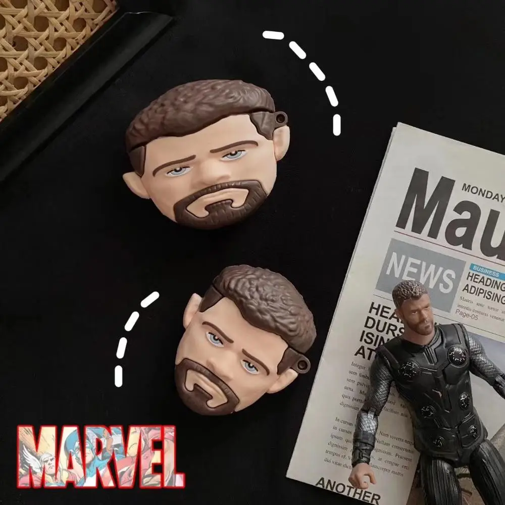 Marvel Thor Odinson Hammer 3D soft silicone protective case suitable for AirPods Pro 2 1 wireless Bluetooth headset | Электроника
