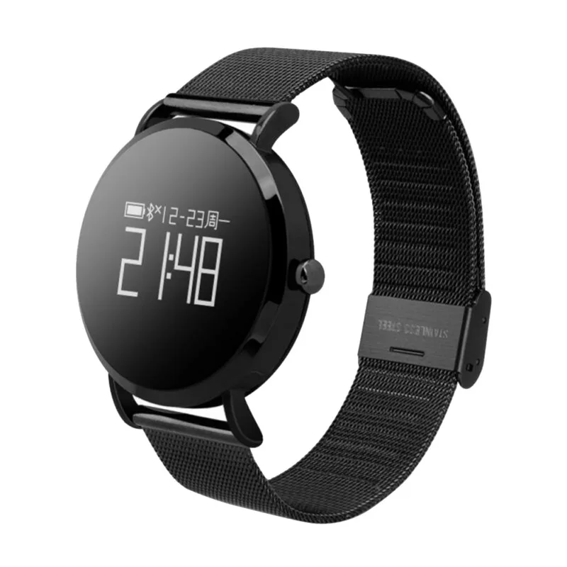Black steel strip Bluetooth Смарт-часы водонепроницаемый браслет для измерения артериального давления/кислорода/сердца для Android/iOS 7,0 смарт-браслет - Цвет: Black steel strip