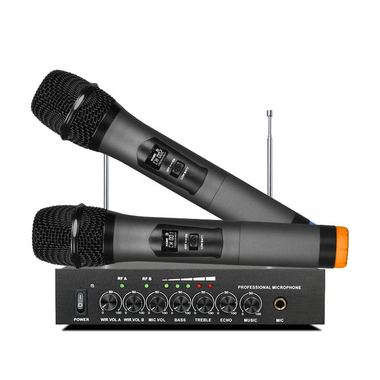 

UHF Wireless Microphone with Metal Dynamic Microphone S-16 for home theater system computer loudspeaker Smart TV Extra Wired MI