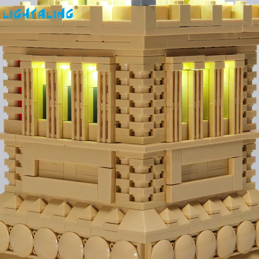 Lightaling Led Light Kit For Architecture Statue of Liberty Building Blocks Compatible With 21042( Lighting Set Only