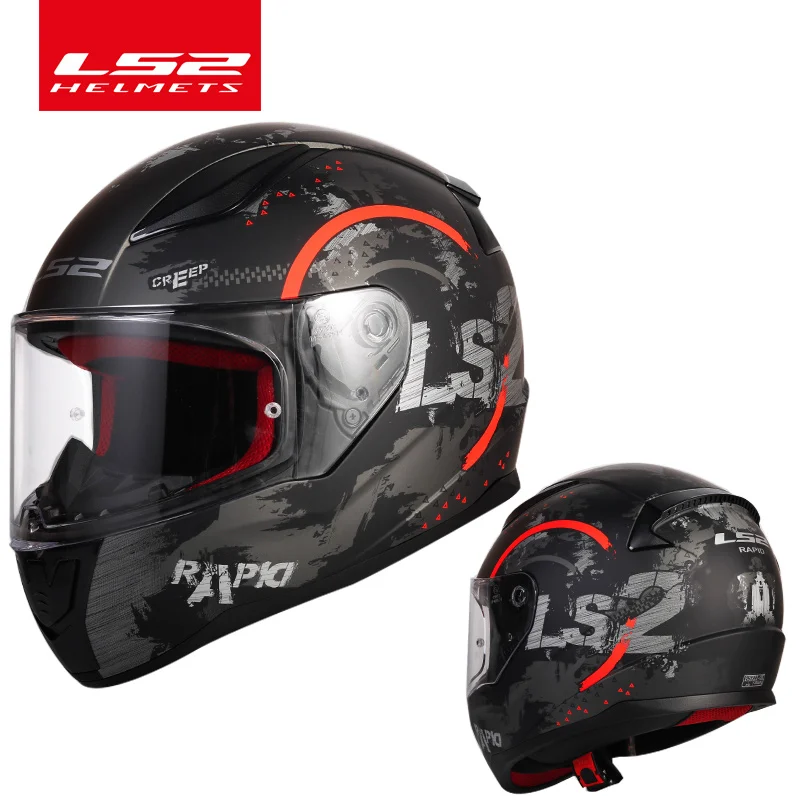 Casco de moto rcycle Original LS2 FF353 de alta calidad ABS moto casco LS2 Rapid street racing ECE aprobado|Cascos| - AliExpress