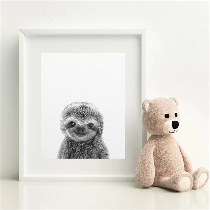 Cute-Baby-Animal-Sloth-Wall-Art-Canvas-Prints-Sloth-Art-Canvas-Painting-Poster-For-Kids-Room (1)