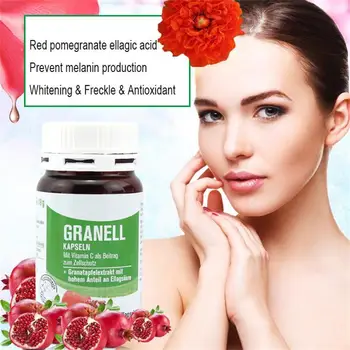 

Red pomegranate ellagic acid Prevent melanin production. Whitening Freckle Antioxidant 90 pcs /bottle