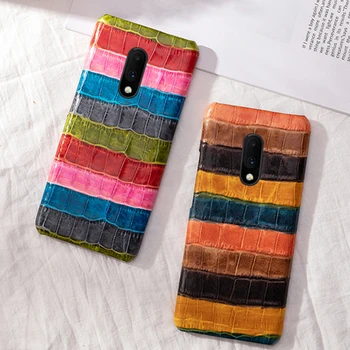 

Genuine leather Phone Case For Oneplus 7 7T Pro 6 6T Case For oneplus 3 3T 5 5T Cowhide paint texture Back cover
